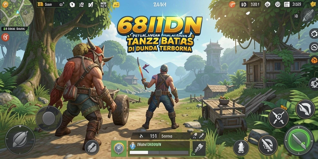 Screenshot gameplay 68IDN menampilkan dunia terbuka yang luas.