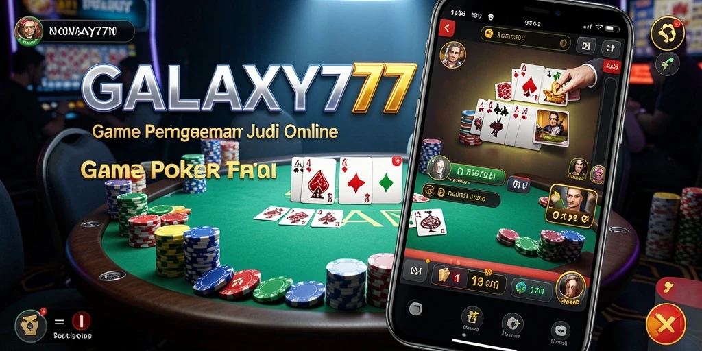 Tampilan gameplay seru dari aplikasi Poker GALAXY77.