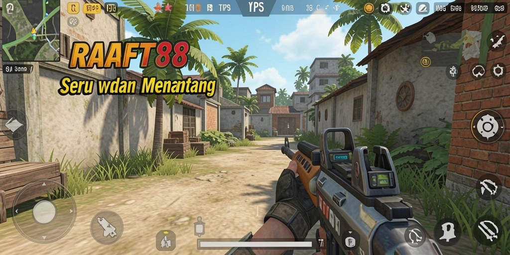 Tampilan aksi mendebarkan dalam game TPS RAFI88.